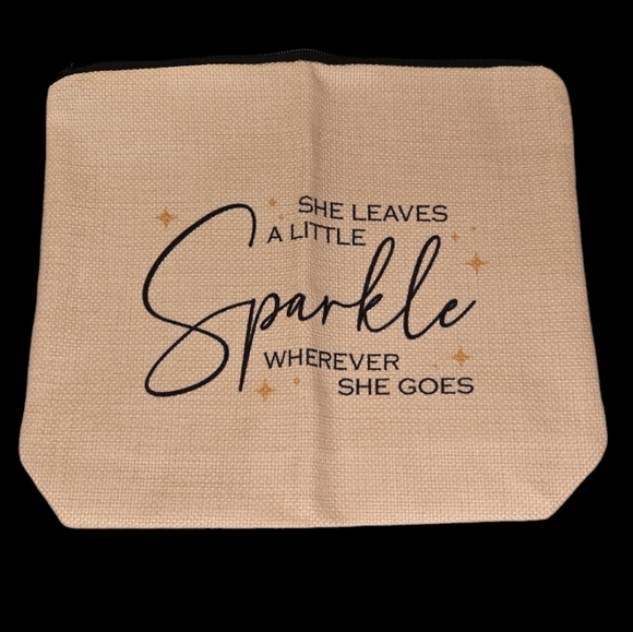 She Leaves a Little Sprakle Wherever She Goes Make-Up Bag Pouch - Picture 1 of 8